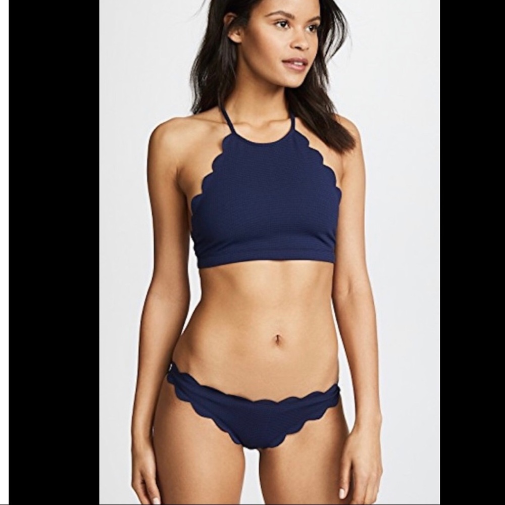 Marysia navy halter top and bottom set